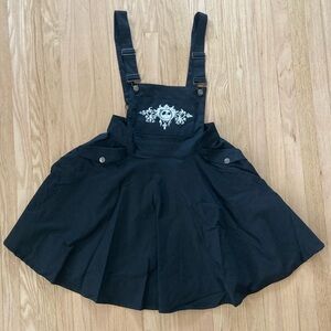 NWT Unique Vintage Disney Black Nightmare Before Christmas Pinafore Skirt M/6-8